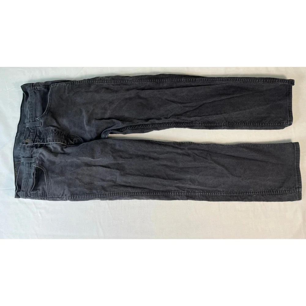 Levis Workwear Fit Men 33x30 Black Excellent Canvas Straight Leg Pants PC9-01111